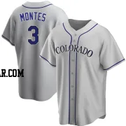 Coco Montes Youth Colorado Rockies Gray Replica Road Jersey