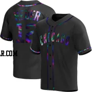 Codi Heuer Men's Chicago Cubs Black Holographic Replica Alternate Jersey