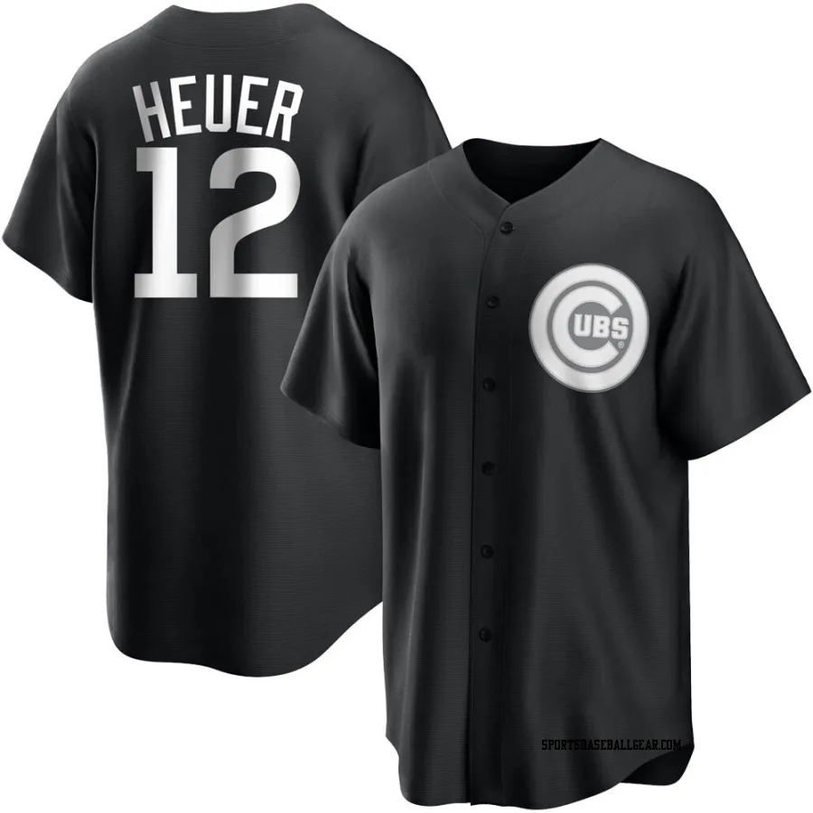 Codi Heuer Youth Chicago Cubs Black/White Replica Jersey