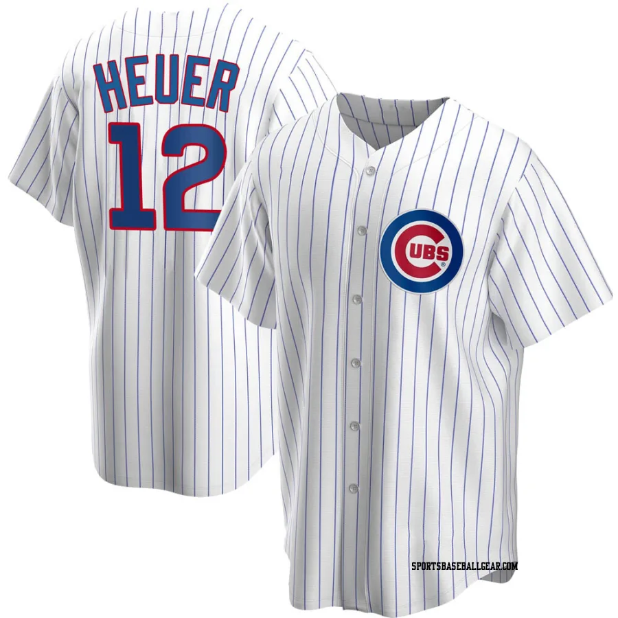 Codi Heuer Youth Chicago Cubs White Replica Home Jersey