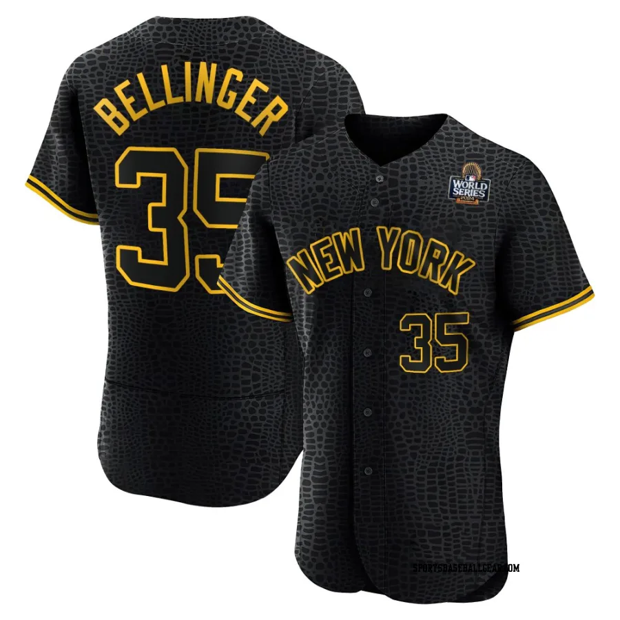 Cody Bellinger Men's New York Yankees Black Authentic Snake Skin City 2024 World Series Jersey