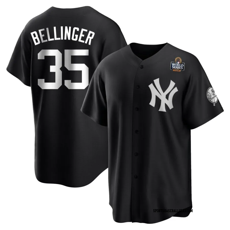 Cody Bellinger Men's New York Yankees Black/White Replica 2024 World Series Jersey