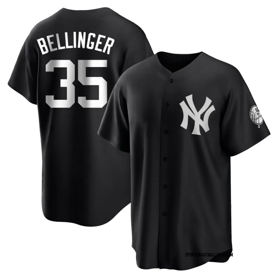 Cody Bellinger Men's New York Yankees Black/White Replica Jersey