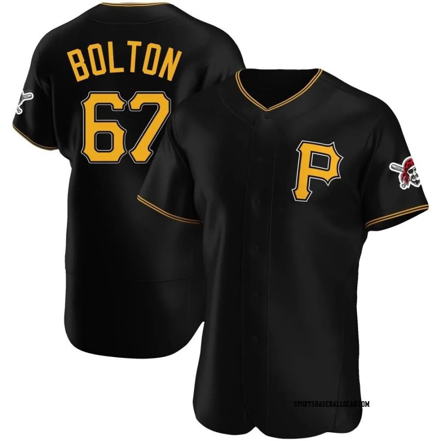 Cody Bolton Men's Pittsburgh Pirates Black Authentic Alternate Jersey