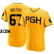 Cody Bolton Men's Pittsburgh Pirates Gold Authentic 2023 City Connect Jersey