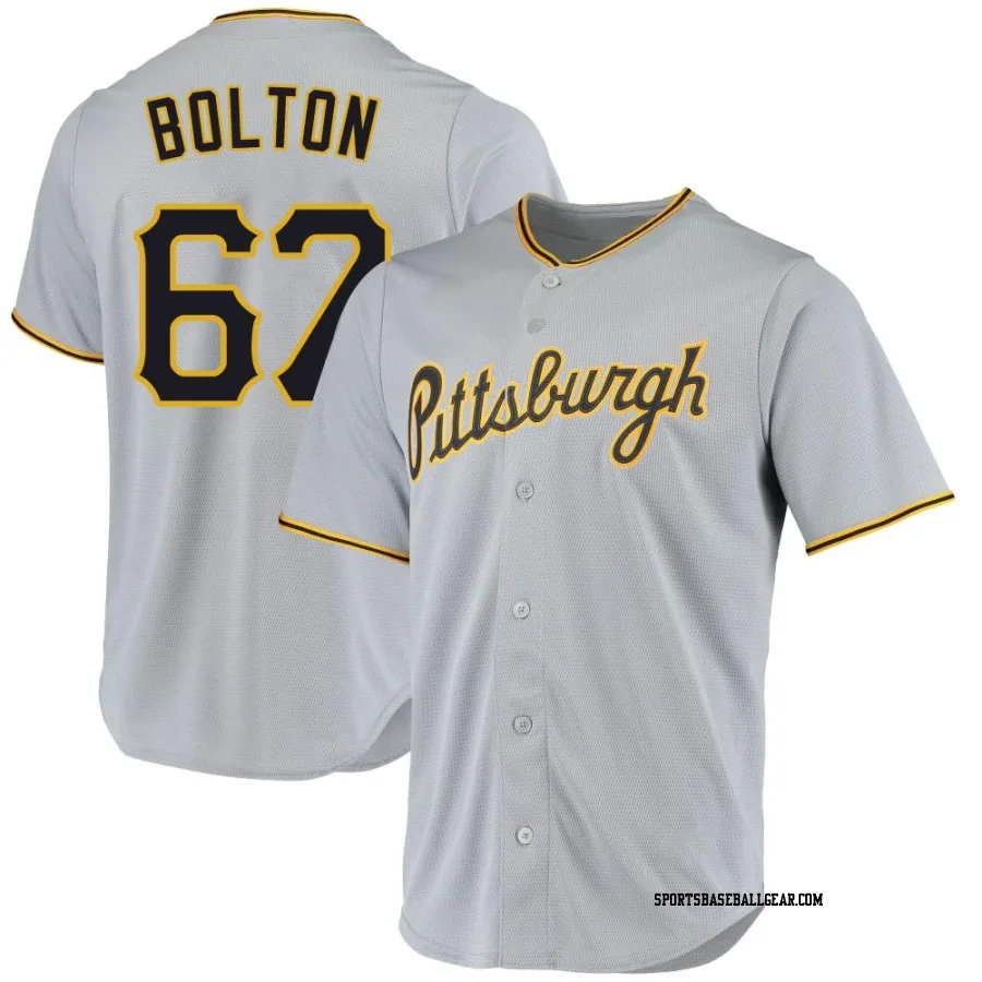 Cody Bolton Men's Pittsburgh Pirates Gray Replica Road Jersey