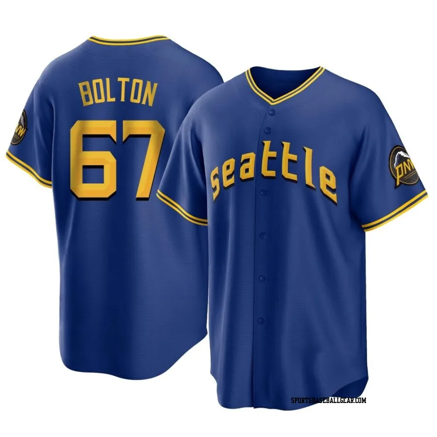 Cody Bolton Men's Seattle Mariners Royal Replica 2023 City Connect Jersey