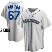 Cody Bolton Men's Seattle Mariners White Replica Home Cooperstown Collection Jersey