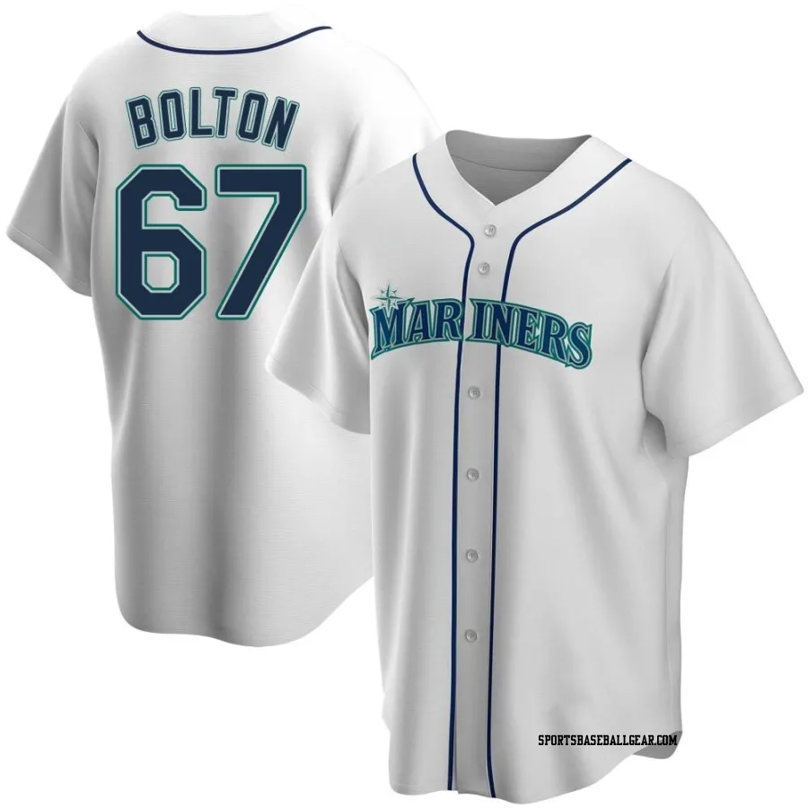 Cody Bolton Men's Seattle Mariners White Replica Home Jersey