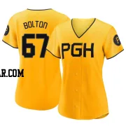 Cody Bolton Women's Pittsburgh Pirates Gold Authentic 2023 City Connect Jersey