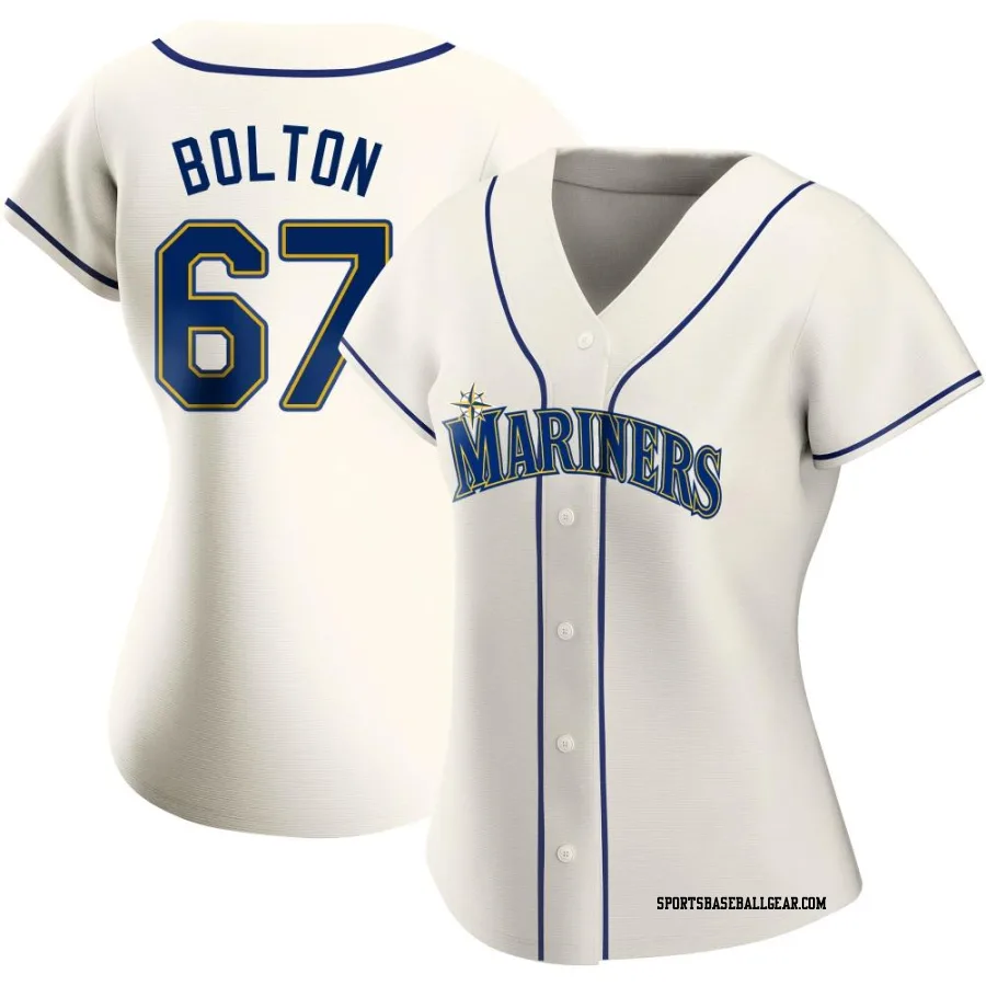 Cody Bolton Women's Seattle Mariners Cream Authentic Alternate Jersey