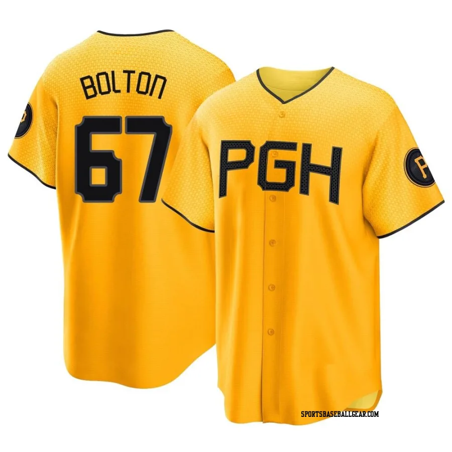 Cody Bolton Youth Pittsburgh Pirates Gold Replica 2023 City Connect Jersey