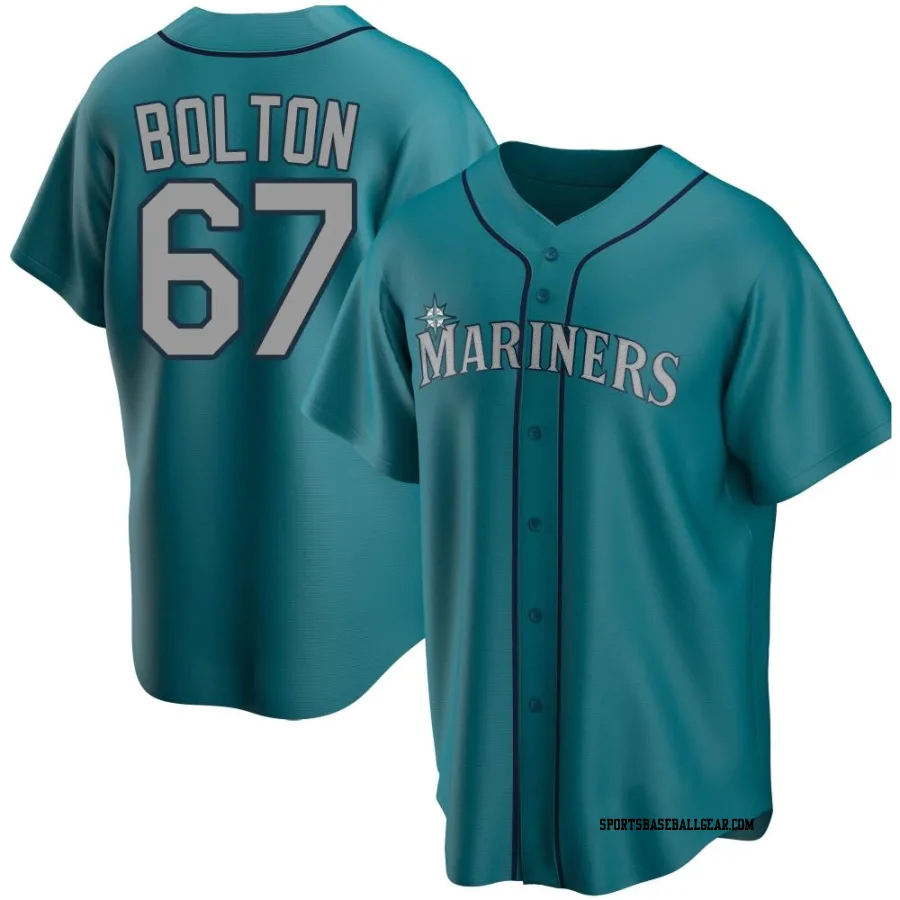 Cody Bolton Youth Seattle Mariners Aqua Replica Alternate Jersey