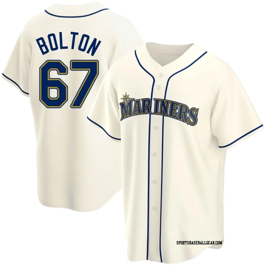 Cody Bolton Youth Seattle Mariners Cream Replica Alternate Jersey