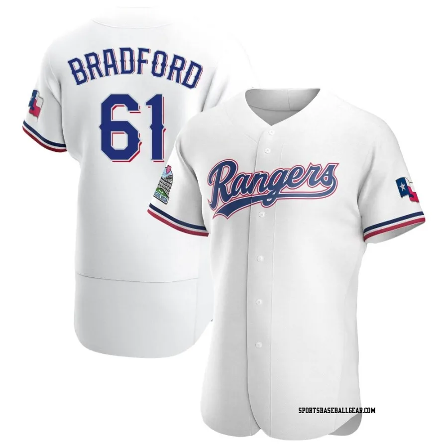 Cody Bradford Men's Texas Rangers White Authentic Home Jersey