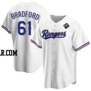 Cody Bradford Men's Texas Rangers White Replica Home 2023 World Series Jersey