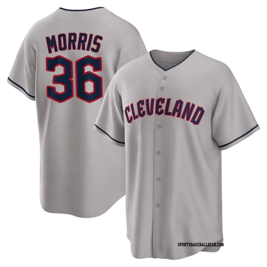 Cody Morris Men's Cleveland Guardians Gray Replica Road Jersey