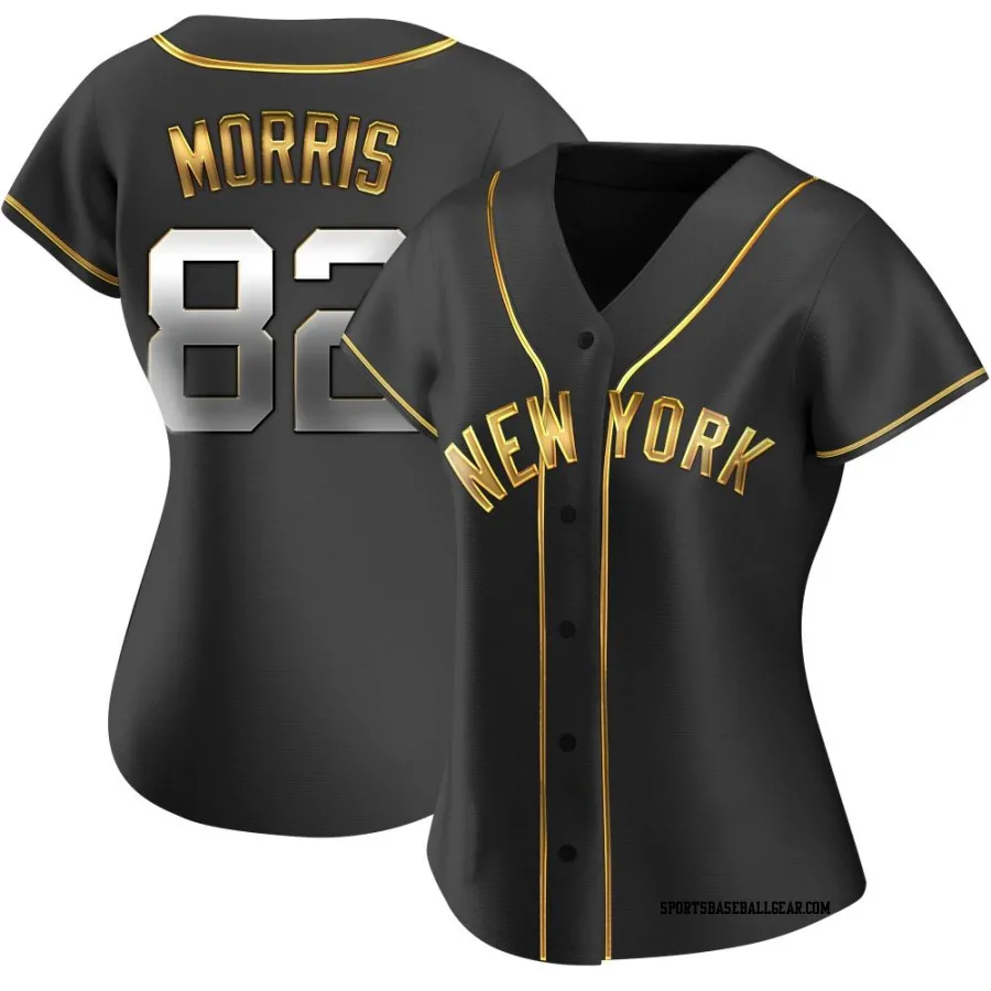 Cody Morris Women's New York Yankees Black Golden Replica Alternate Jersey