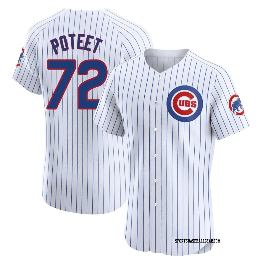 Cody Poteet Men's Chicago Cubs White Elite Home Jersey