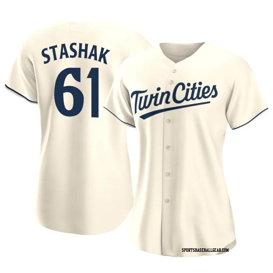 Cody Stashak Women's Minnesota Twins Cream Authentic Alternate Jersey