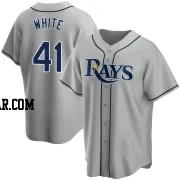 Colby White Men's Tampa Bay Rays Gray Replica Road Jersey