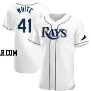 Colby White Men's Tampa Bay Rays White Authentic Home Jersey