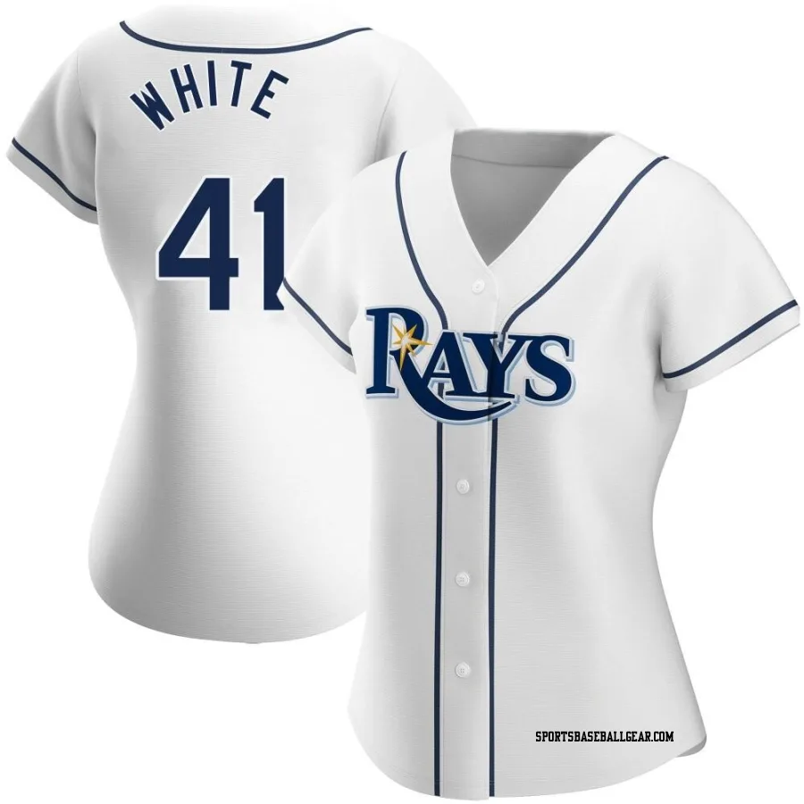 Colby White Women's Tampa Bay Rays White Authentic Home Jersey