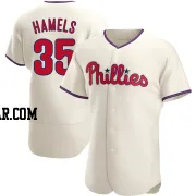 Cole Hamels Men's Philadelphia Phillies Cream Authentic Alternate Jersey