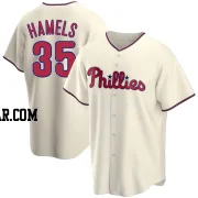 Cole Hamels Men's Philadelphia Phillies Cream Replica Alternate Jersey