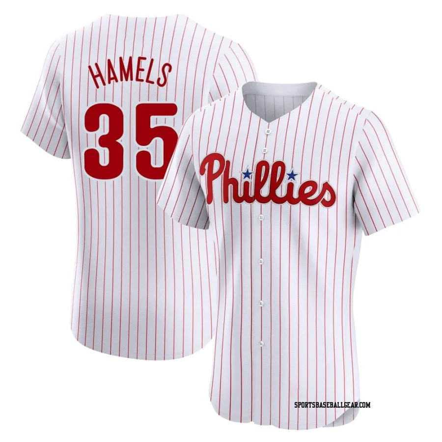 Cole Hamels Men's Philadelphia Phillies White Elite Home Jersey