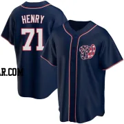 Cole Henry Men's Washington Nationals Navy Replica Alternate Team Jersey