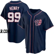 Cole Henry Men's Washington Nationals Navy Replica Alternate Team Jersey