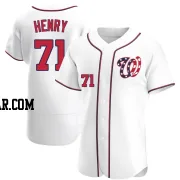 Cole Henry Men's Washington Nationals White Authentic Alternate Jersey