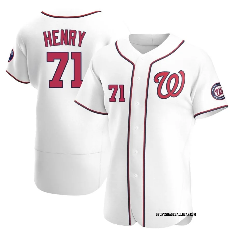 Cole Henry Men's Washington Nationals White Authentic Home Jersey