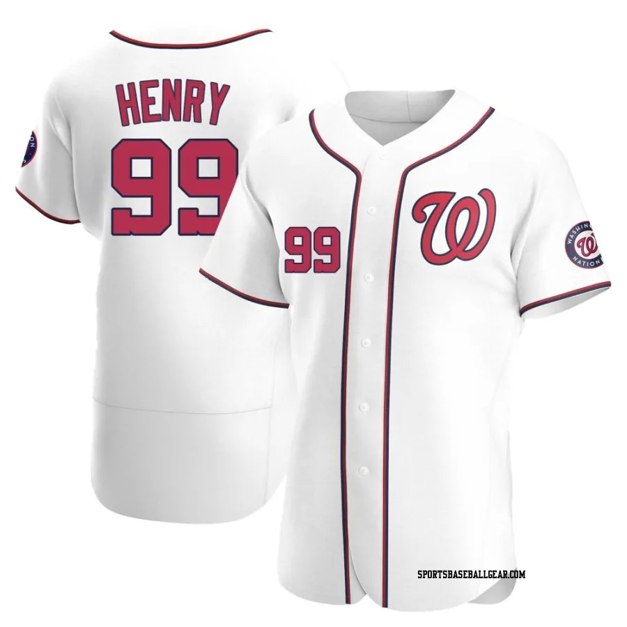 Cole Henry Men's Washington Nationals White Authentic Home Jersey