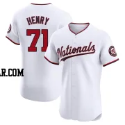 Cole Henry Men's Washington Nationals White Elite Home Jersey