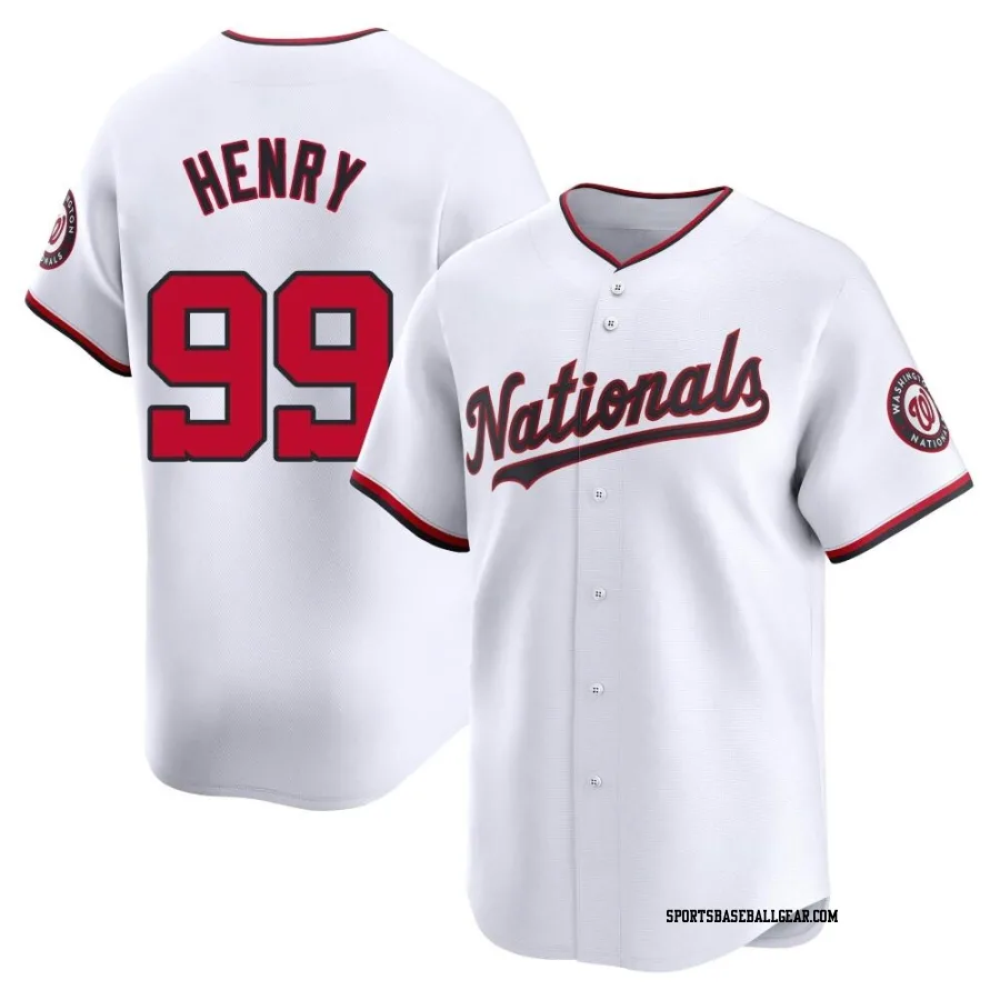 Cole Henry Men's Washington Nationals White Limited Home Jersey