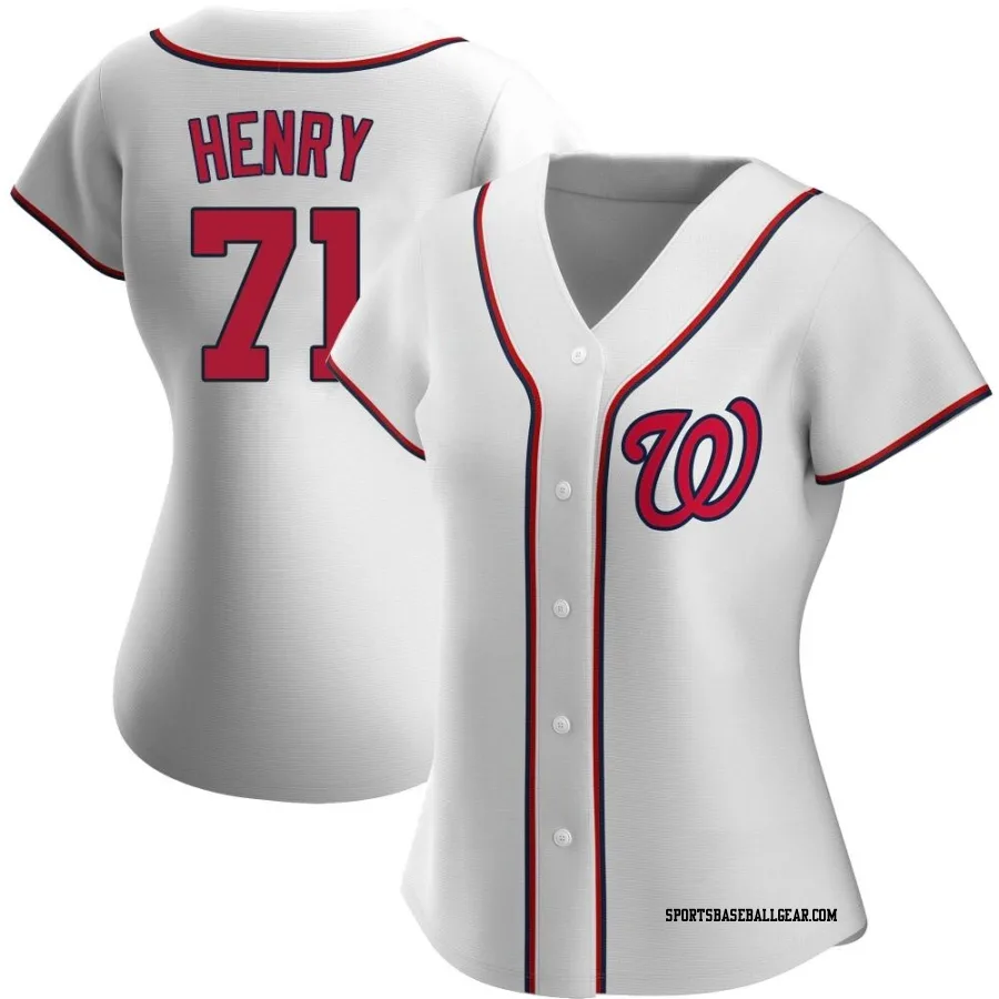 Cole Henry Women's Washington Nationals White Authentic Home Jersey