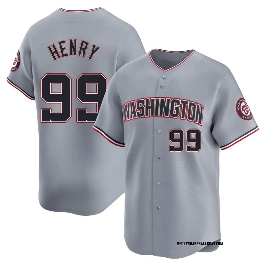 Cole Henry Youth Washington Nationals Gray Limited Road Jersey