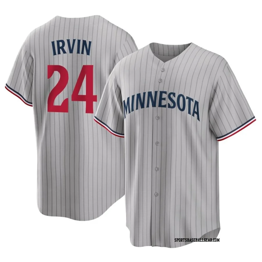 Cole Irvin Men's Minnesota Twins Gray Replica Road Jersey