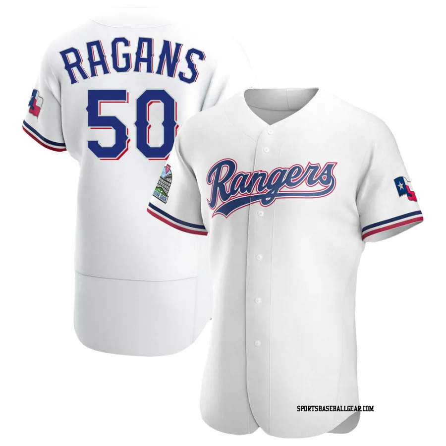 Cole Ragans Men's Texas Rangers White Authentic Home Jersey