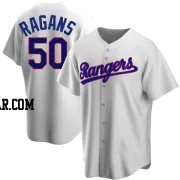 Cole Ragans Men's Texas Rangers White Replica Home Cooperstown Collection Jersey