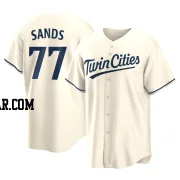 Cole Sands Men's Minnesota Twins Cream Replica Alternate Jersey