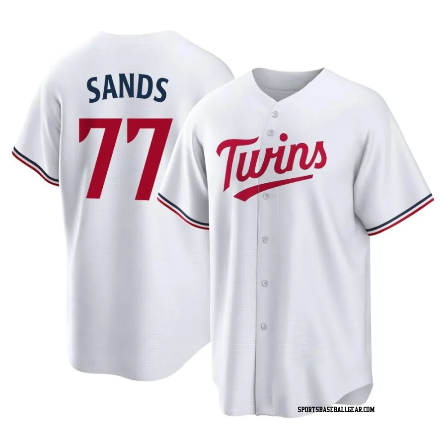 Cole Sands Men's Minnesota Twins White Replica Home Jersey