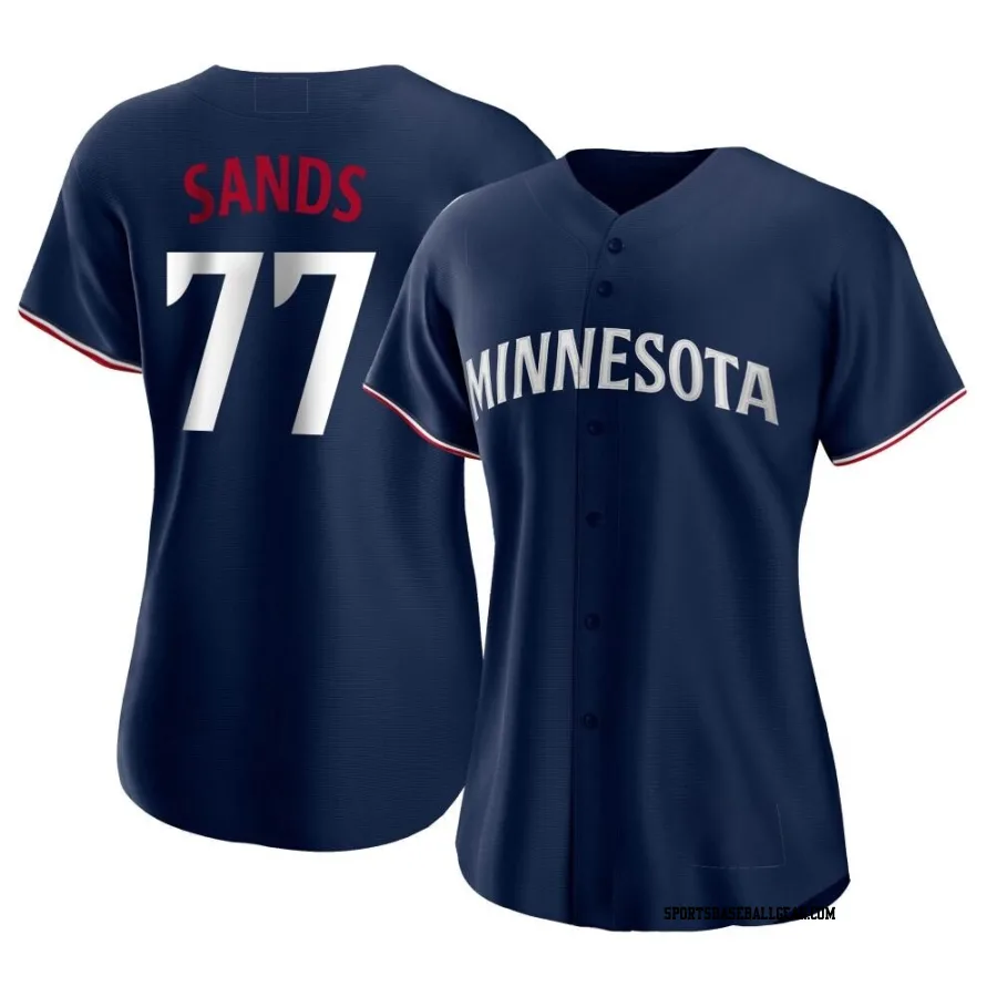 Cole Sands Women's Minnesota Twins Navy Replica Alternate Jersey