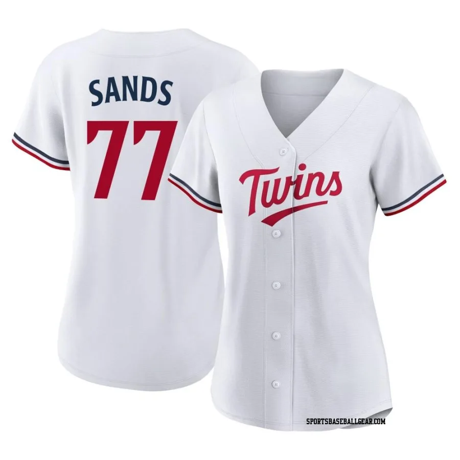 Cole Sands Women's Minnesota Twins White Replica Home Jersey