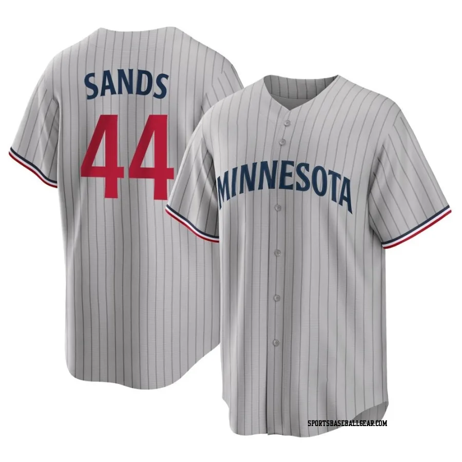 Cole Sands Youth Minnesota Twins Gray Replica Road Jersey