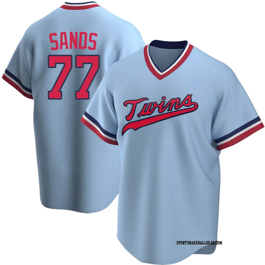 Cole Sands Youth Minnesota Twins Light Blue Replica Road Cooperstown Collection Jersey