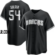 Cole Sulser Men's Arizona Diamondbacks Black/White Replica Jersey