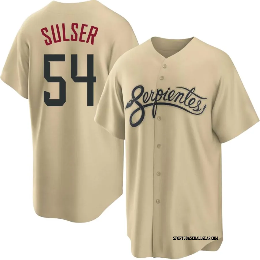 Cole Sulser Men's Arizona Diamondbacks Gold Replica 2021 City Connect Cool Base Jersey